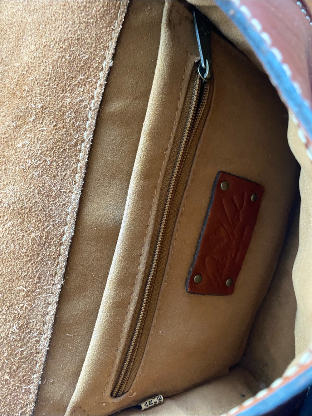 Patricia Nash Tooled Brown Leather Crossbody Bag - Picture 7 of 10